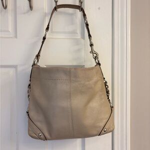 Coach Champagne Leather Hobo Carley Bag